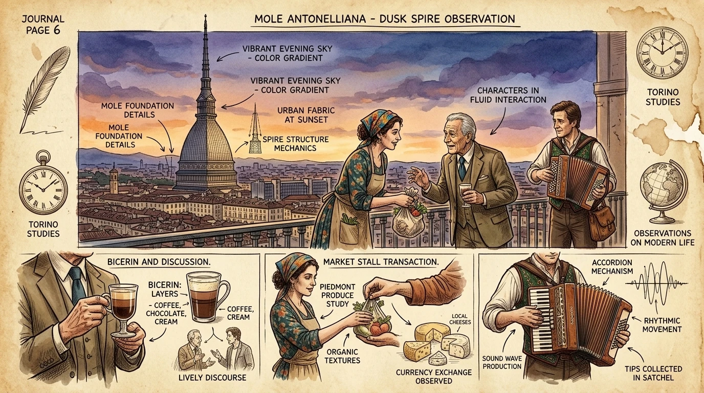 La Mole Antonelliana, que en su día fue concebida como sinagoga, ahora alberga el Museo Nacional del Cine y domina el horizonte de Turín. La Mole Antonelliana, que en su día fue concebida como sinagoga, ahora alberga el Museo Nacional del Cine y domina el horizonte de Turín.