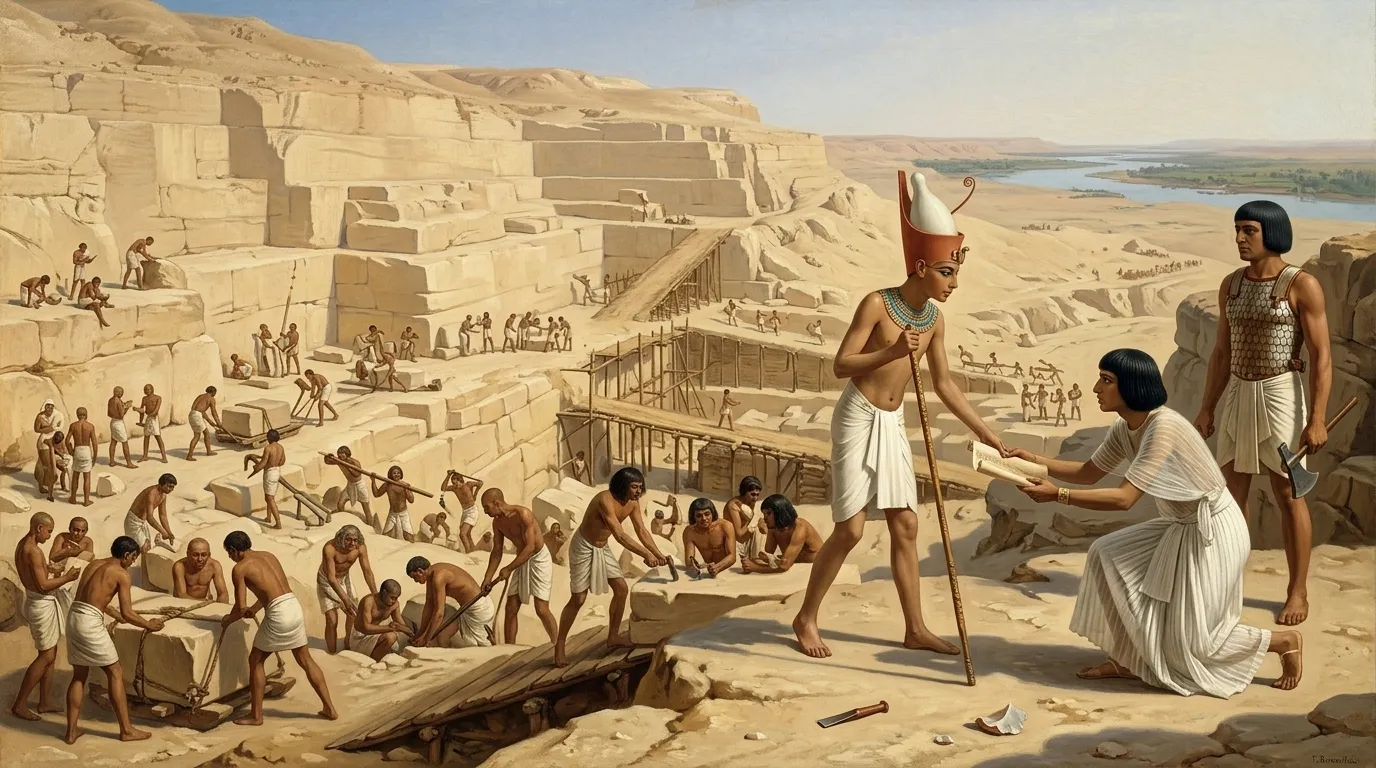 The searing sun beat down on the vast sandstone quarries of Gebel el-Silsila, where the sheer cliff faces bore witness to millennia of labor.