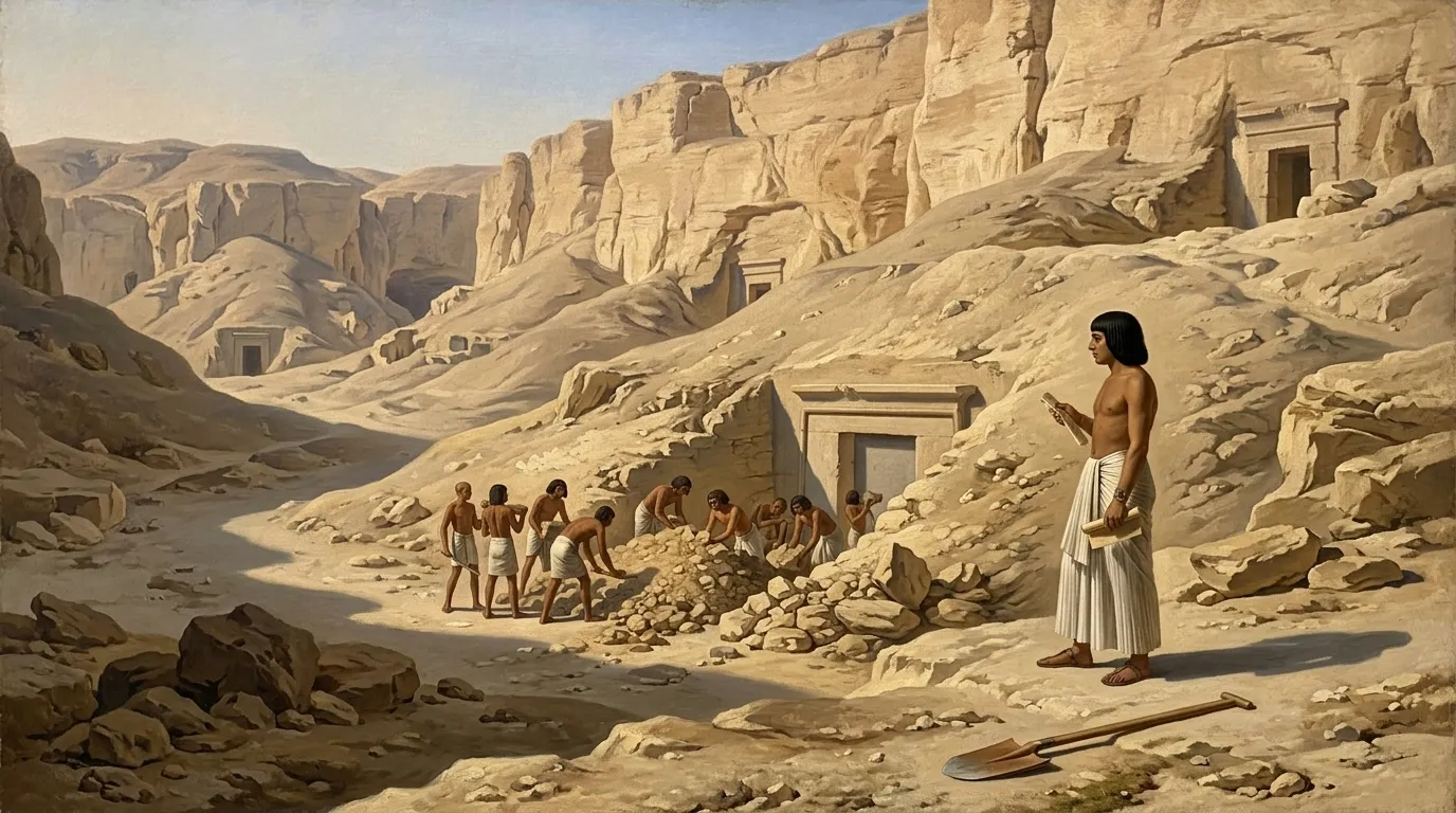 In the desolate, sun-baked Valley of the Kings, where the jagged cliffs cast long, violet shadows, a final, solemn ritual was underway.