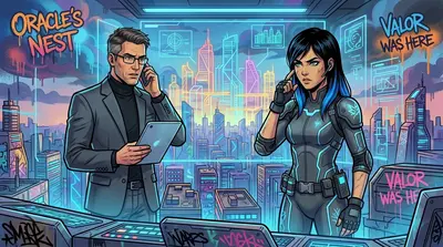 "He's moving quickly, faster than we anticipated," a voice crackled through Valor's comm. It was Oracle, her mentor and the mastermind behind Zenith City's… "He's moving quickly, faster than we anticipated," a voice crackled through Valor's comm. It was Oracle, her mentor and the mastermind behind Zenith City's…