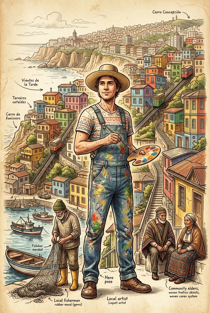 Valparaíso, Chile — غلاف الكتاب — Wonder Travel