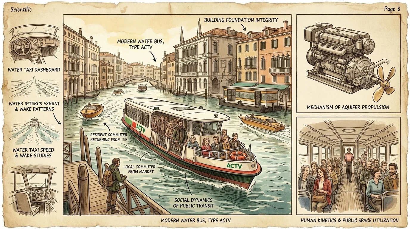 Les taxis nautiques et les vaporetti (bus nautiques) sont essentiels pour naviguer sur les canaux de Venise, offrant un service vital aux navetteurs comme aux… Les taxis nautiques et les vaporetti (bus nautiques) sont essentiels pour naviguer sur les canaux de Venise, offrant un service vital aux navetteurs comme aux…