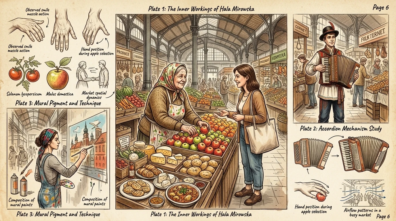 Hala Mirowska, uno de los mercados más antiguos de Varsovia, ofrece un festín sensorial de sabores polacos. Los vendedores ofrecen productos frescos, carnes… Hala Mirowska, uno de los mercados más antiguos de Varsovia, ofrece un festín sensorial de sabores polacos. Los vendedores ofrecen productos frescos, carnes…
