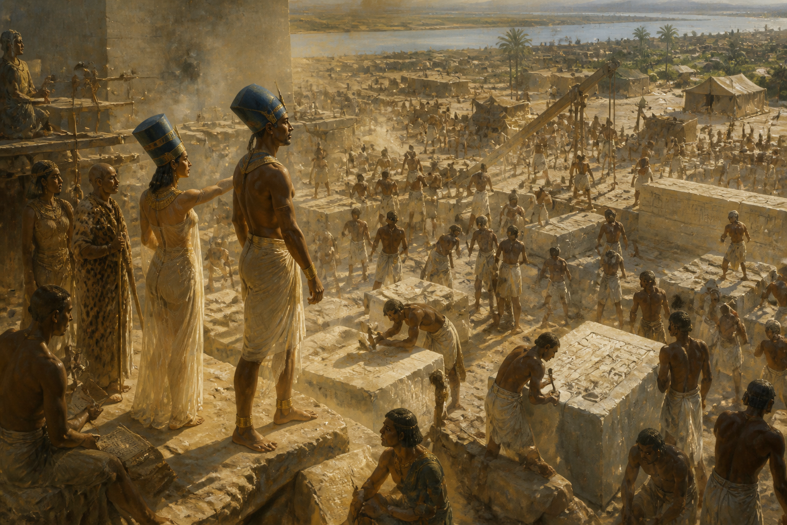 On the edge of the Nile, amidst the arid expanse, the city of Akhetaten rises, born from Akhenaten’s singular vision. This new capital, now known as Amarna… On the edge of the Nile, amidst the arid expanse, the city of Akhetaten rises, born from Akhenaten’s singular vision. This new capital, now known as Amarna…