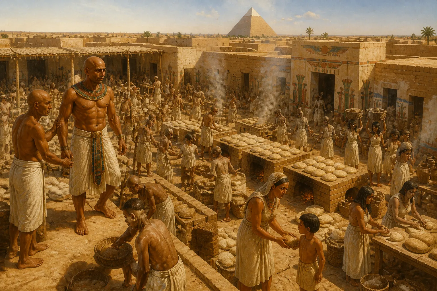 In ancient Egypt, from the grandeur of the Old Kingdom to the innovations of the New Kingdom, life was sustained by humble means. In ancient Egypt, from the grandeur of the Old Kingdom to the innovations of the New Kingdom, life was sustained by humble means.