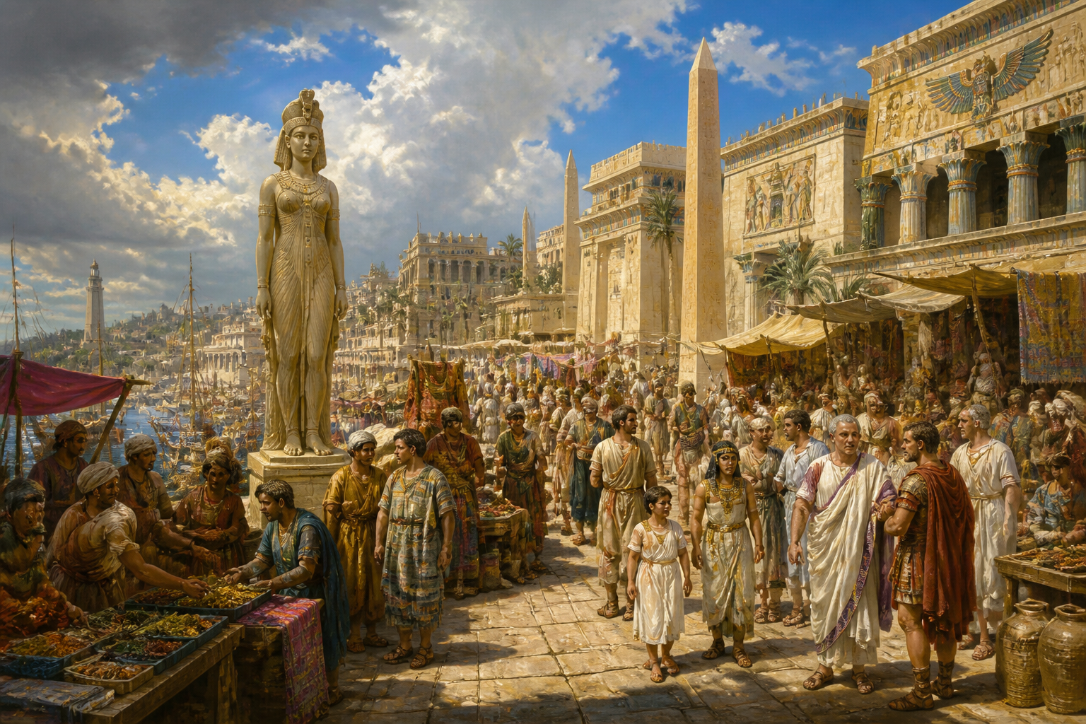 In the years following Cleopatra's reign, Egypt becomes a province of Rome, yet her influence persists. As the Romans integrate into Egyptian society, elements… In the years following Cleopatra's reign, Egypt becomes a province of Rome, yet her influence persists. As the Romans integrate into Egyptian society, elements…