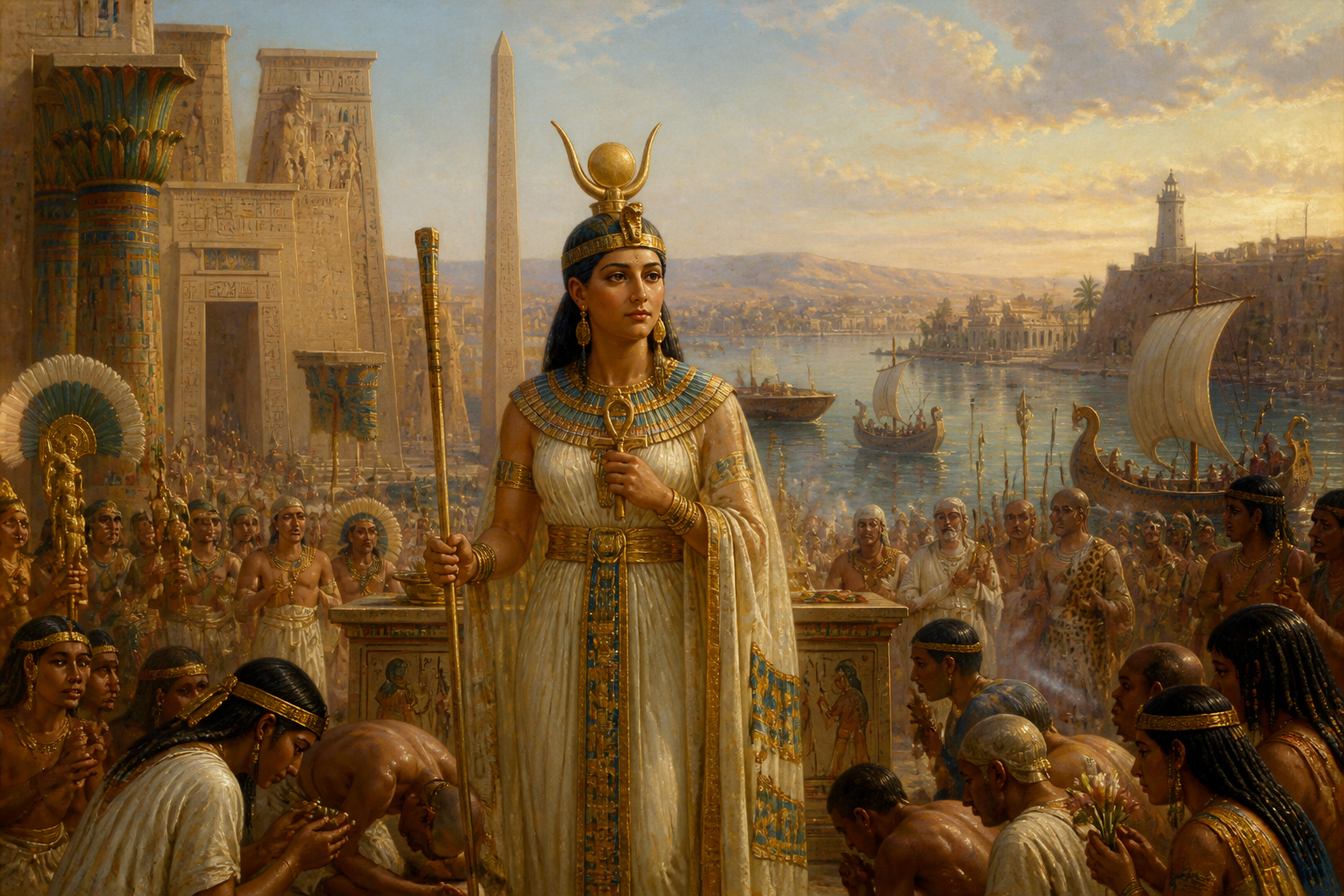 Isis, and the Goddess Who Outlived Egypt — पुस्तक का कवर — Wonder Egypt