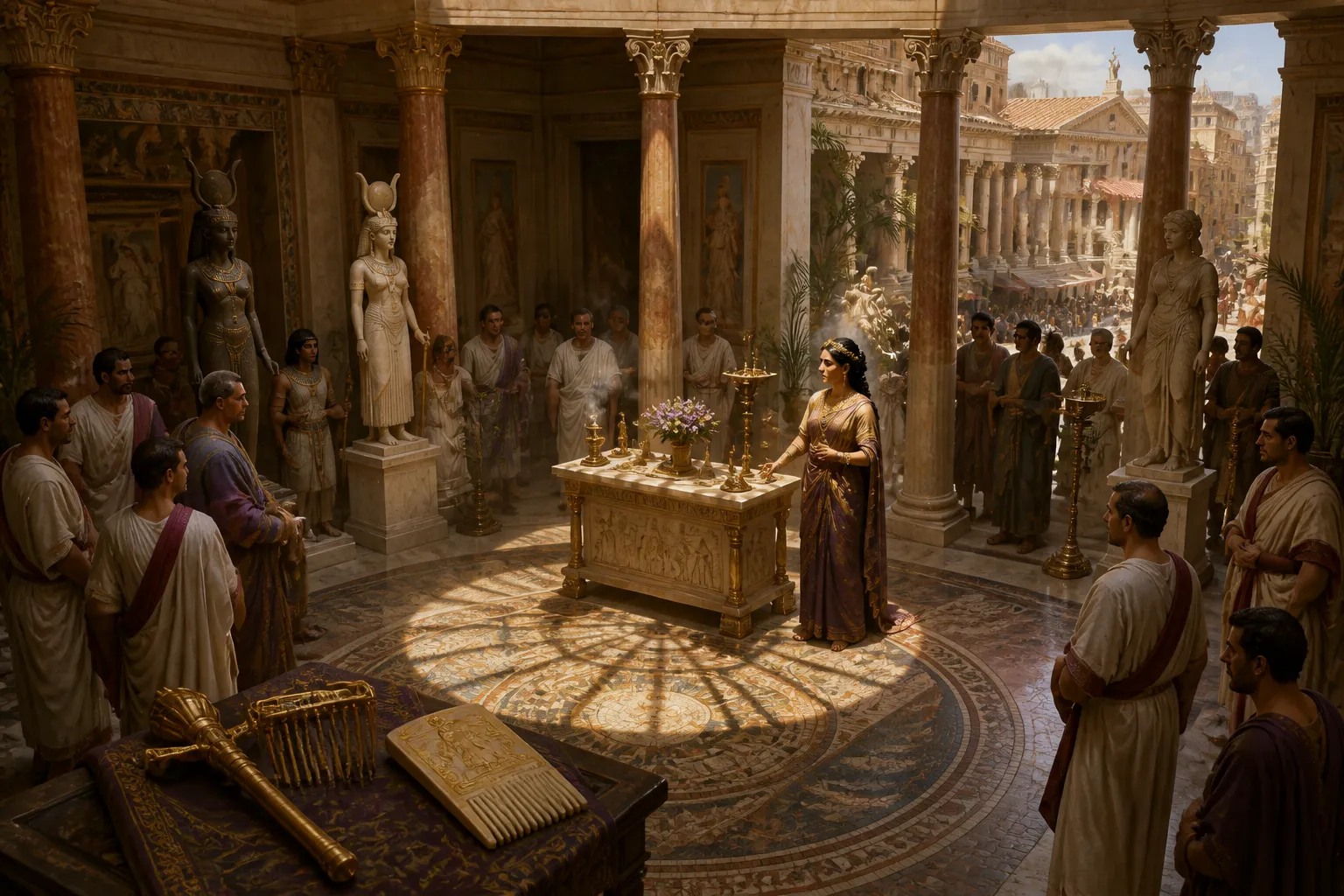 Within the opulent world of the Roman elite, the veneration of the Egyptian goddess Isis found unexpected and influential champions. Within the opulent world of the Roman elite, the veneration of the Egyptian goddess Isis found unexpected and influential champions.