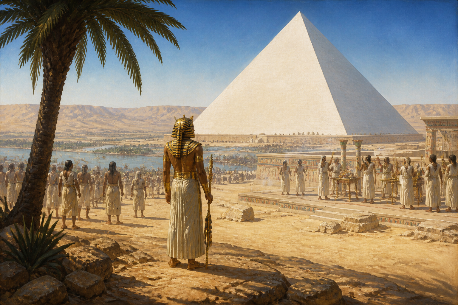 Years after Khufu’s reign, the desert sands shifted, whispering tales of the past. On the Giza plateau, in the shadow of the great pyramid, a new generation of… Years after Khufu’s reign, the desert sands shifted, whispering tales of the past. On the Giza plateau, in the shadow of the great pyramid, a new generation of…