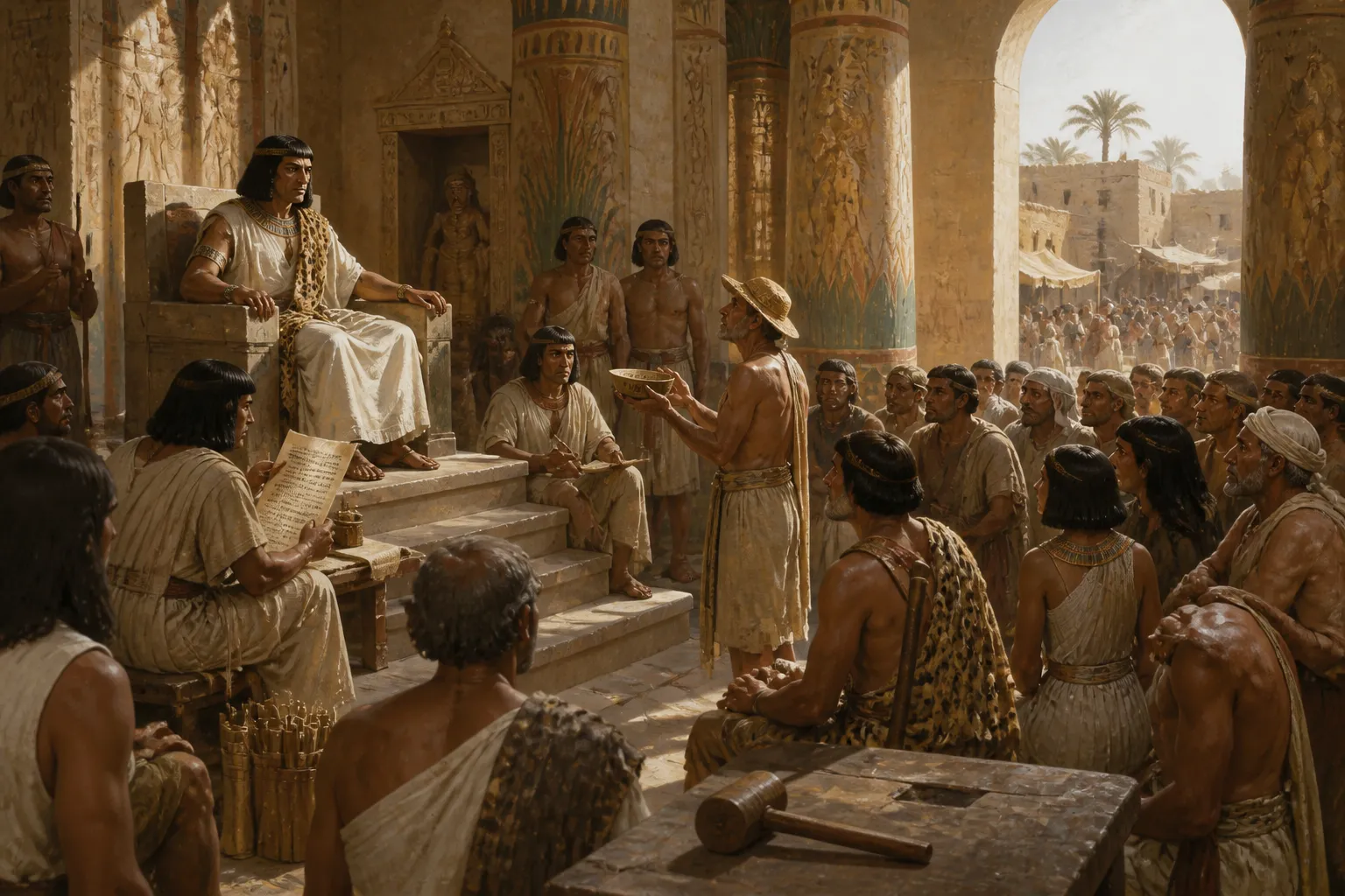 At the bustling court of Thebes, the air crackled with tension as a legal dispute unfolded, weaving together the destinies of both the living and the dead in a… At the bustling court of Thebes, the air crackled with tension as a legal dispute unfolded, weaving together the destinies of both the living and the dead in a…