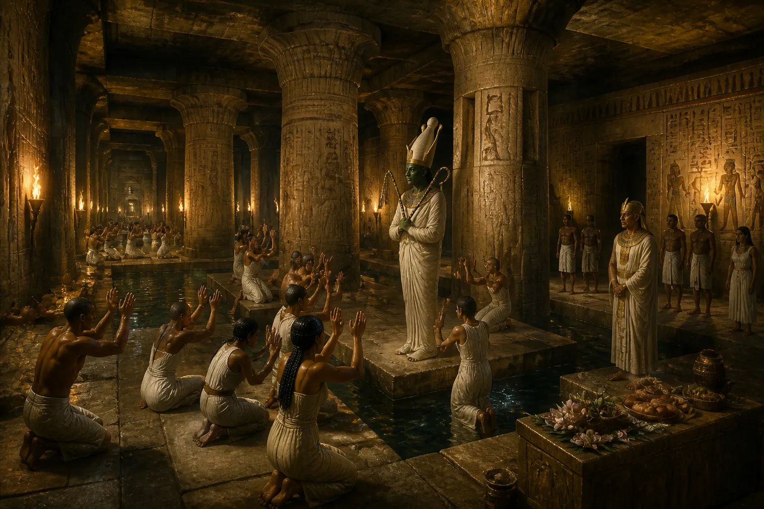 En Abydos, el Osireion emergió como una maravilla arquitectónica, simbolizando la tumba mítica de Osiris. Este templo subterráneo, con sus inmensos pilares de… En Abydos, el Osireion emergió como una maravilla arquitectónica, simbolizando la tumba mítica de Osiris. Este templo subterráneo, con sus inmensos pilares de…