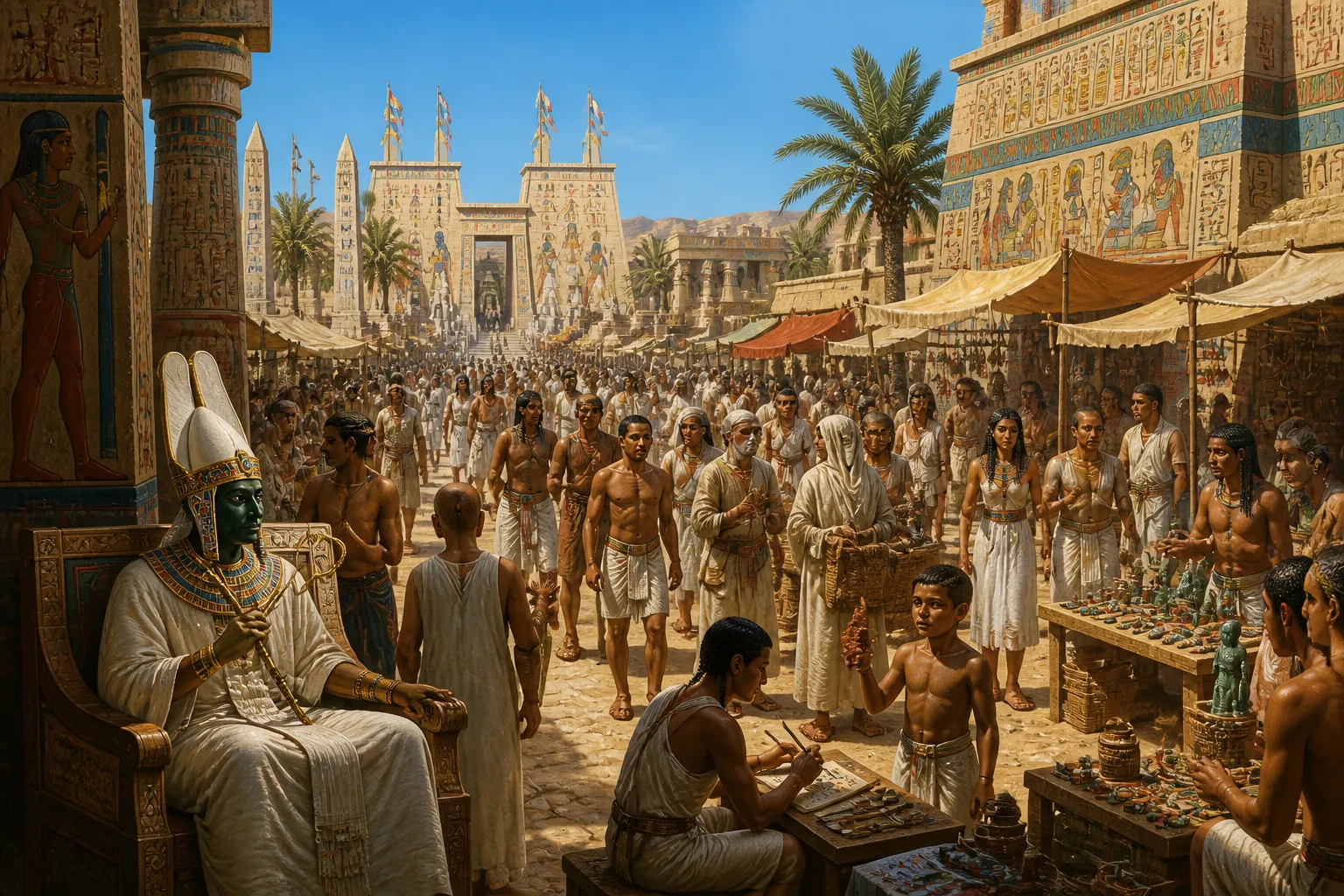 Abydos prosperaba como un centro de peregrinación, atrayendo devotos de todo Egipto. Los caminos que llevaban a la ciudad estaban flanqueados por estelas… Abydos prosperaba como un centro de peregrinación, atrayendo devotos de todo Egipto. Los caminos que llevaban a la ciudad estaban flanqueados por estelas…