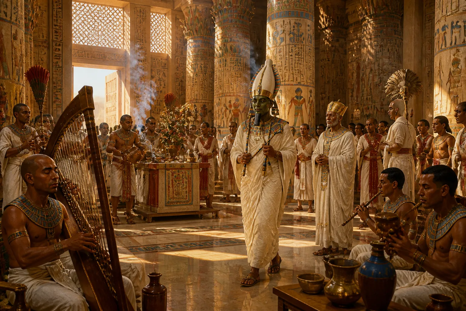 En los recintos sagrados de Abydos, los sacerdotes dedicaban sus vidas a Osiris. El templo era un hervidero de actividad, donde cada individuo contribuía al… En los recintos sagrados de Abydos, los sacerdotes dedicaban sus vidas a Osiris. El templo era un hervidero de actividad, donde cada individuo contribuía al…