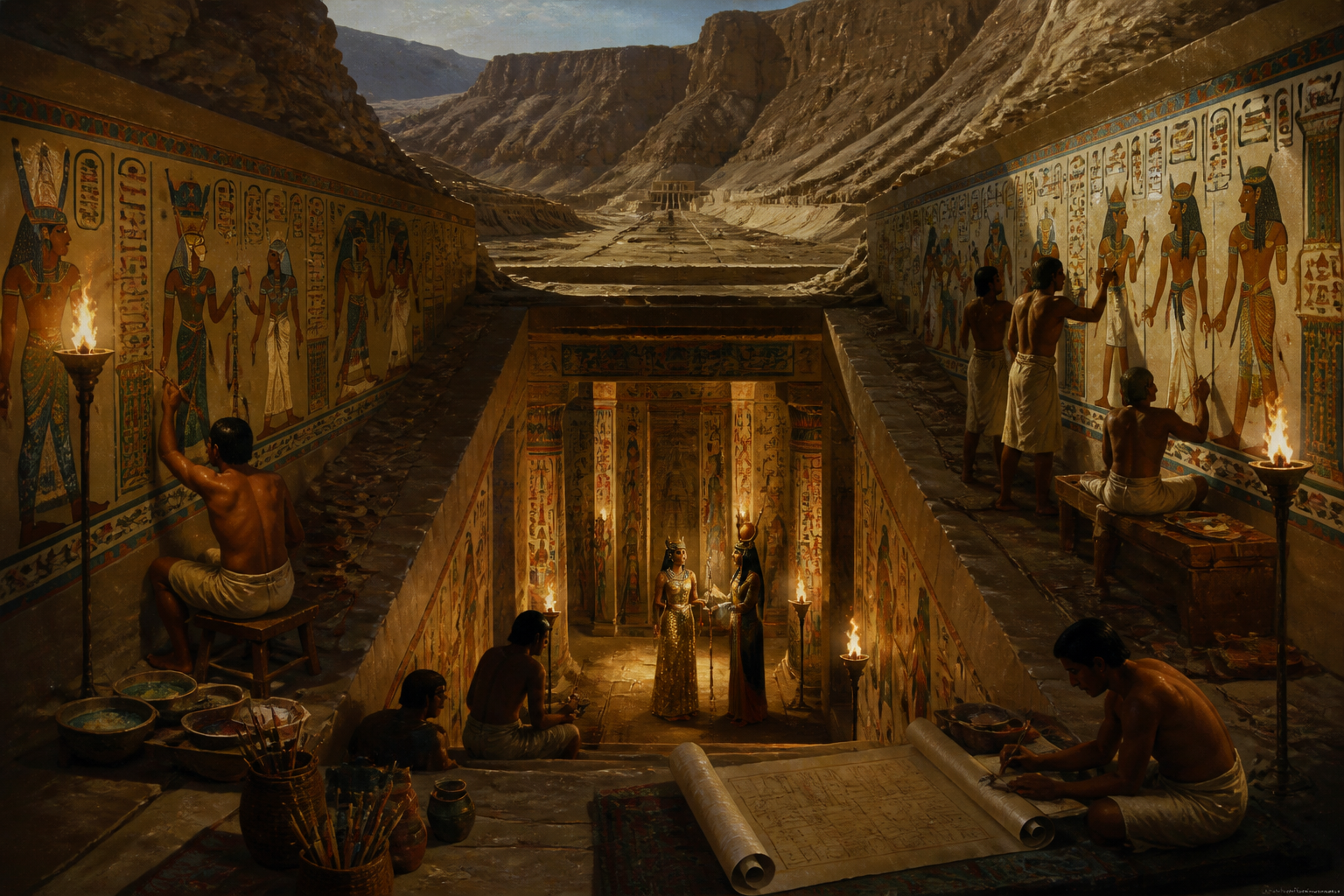 Within the sacred bounds of the Valley of the Queens, the tomb of Nefertari stands as a testament to her enduring influence and Ramesses II's devotion. Within the sacred bounds of the Valley of the Queens, the tomb of Nefertari stands as a testament to her enduring influence and Ramesses II's devotion.