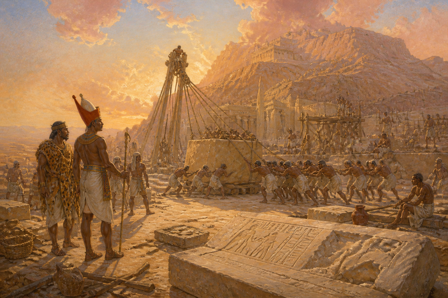 Taharqa's eyes turn toward Napata, the spiritual heart of the Kushite dynasty. Here, at the foot of the sacred mountain Jebel Barkal, he presides over the… Taharqa's eyes turn toward Napata, the spiritual heart of the Kushite dynasty. Here, at the foot of the sacred mountain Jebel Barkal, he presides over the…