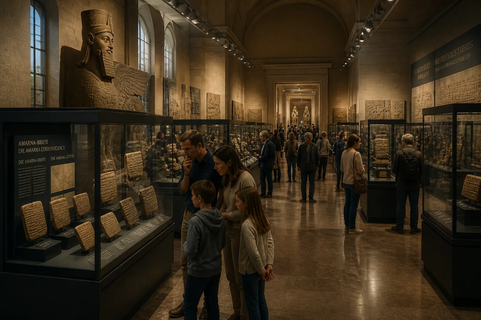 Returning to the gallery of the Vorderasiatisches Museum, the visitor now sees the Amarna Letters with newly informed eyes. Returning to the gallery of the Vorderasiatisches Museum, the visitor now sees the Amarna Letters with newly informed eyes.