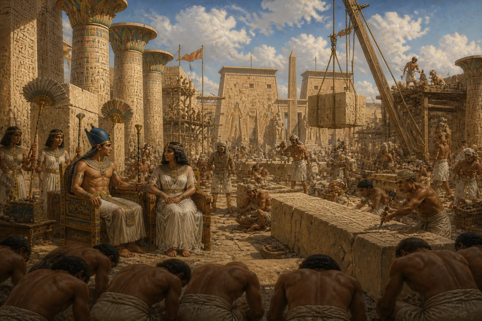 In the aftermath of victory, Thebes thrives as a city of monumental ambition, where the dreams of empire take tangible form. In the aftermath of victory, Thebes thrives as a city of monumental ambition, where the dreams of empire take tangible form.