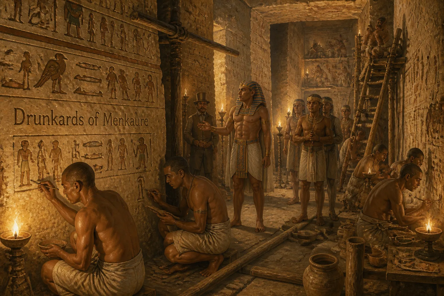 In den verborgenen Kammern der Großen Pyramide, hoch über dem Lärm und Getöse der Welt darunter, liegen Inschriften, die Geschichten der Vergangenheit flüstern. In den verborgenen Kammern der Großen Pyramide, hoch über dem Lärm und Getöse der Welt darunter, liegen Inschriften, die Geschichten der Vergangenheit flüstern.