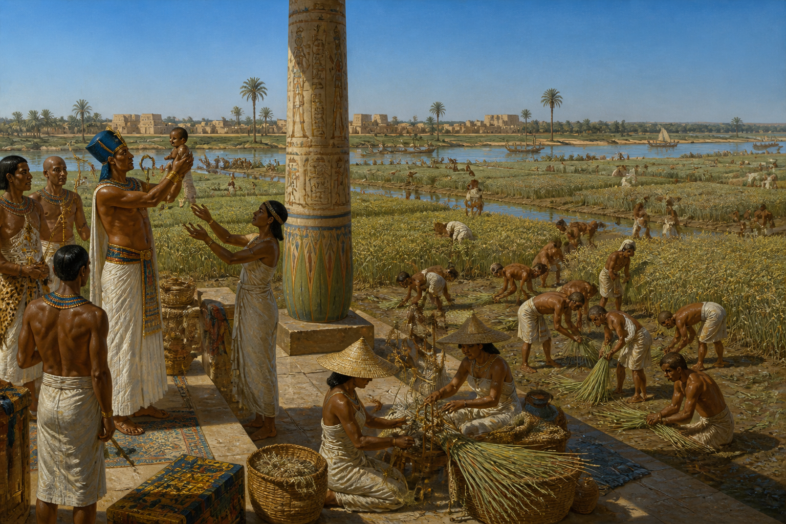 على مدى الألفيات من 3000 إلى 1000 قبل الميلاد، نسجت مصر، التي غذتها نهر النيل المعطاء، سردًا متشابكًا بعمق مع زراعة الكتان.