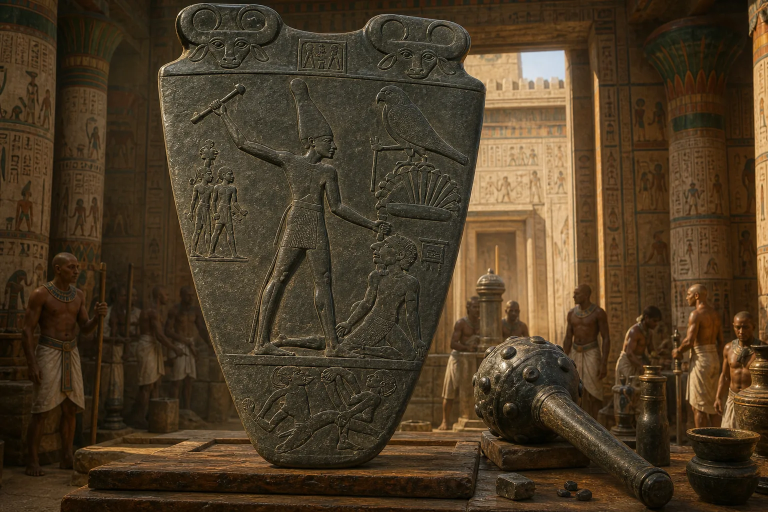 The Narmer Palette — book cover — Wonder Egypt