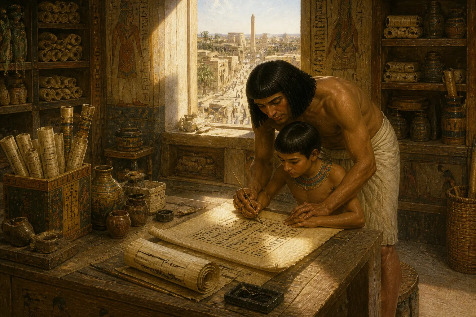 In the final lines of 'The Satire of the Trades,' the father reiterates the supremacy of the scribe's life with a gravitas that transcends time. In the final lines of 'The Satire of the Trades,' the father reiterates the supremacy of the scribe's life with a gravitas that transcends time.