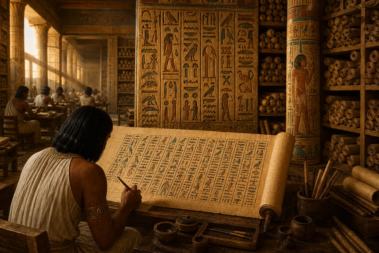 Illustration des Covers von „The Writing Nobody Photographs“, einer illustrierten Geschichte in Wonder Egypt