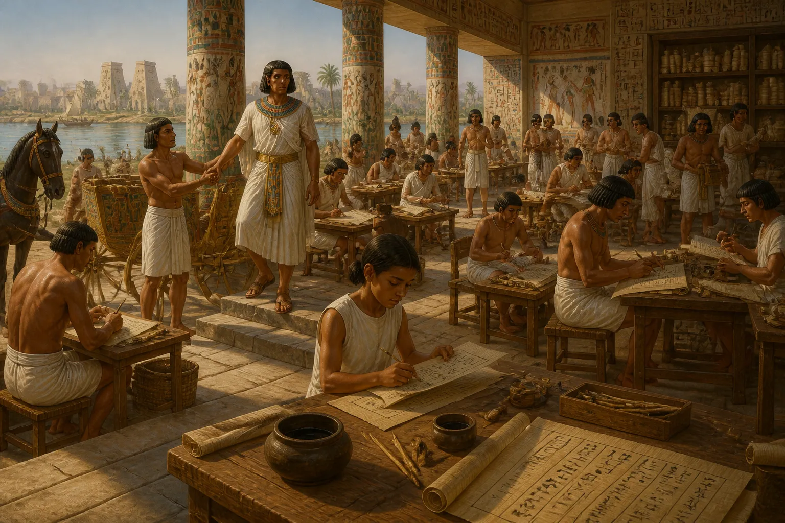 Hieratic writing, born in the shadows of the Old Kingdom around 2600 BC, thrived for nearly three millennia. It was a monumental era where the majesty of Egypt… Hieratic writing, born in the shadows of the Old Kingdom around 2600 BC, thrived for nearly three millennia. It was a monumental era where the majesty of Egypt…