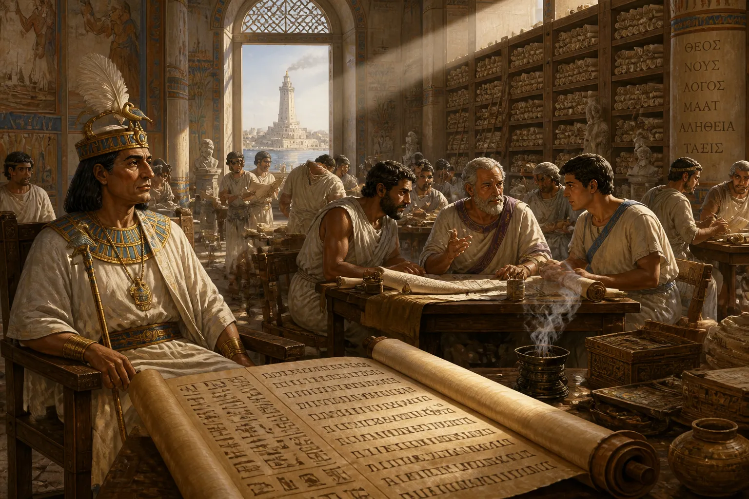 With the Greeks' arrival, the age-old wisdom of Thoth underwent a significant transformation. In the cultural melting pot of Alexandria, Thoth's attributes were… With the Greeks' arrival, the age-old wisdom of Thoth underwent a significant transformation. In the cultural melting pot of Alexandria, Thoth's attributes were…