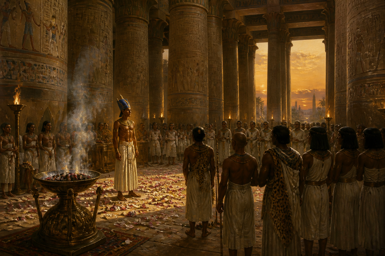 The halls of Karnak buzzed with anticipation as the announcement of Thutmose III's unchallenged ascension echoed through its chambers. The halls of Karnak buzzed with anticipation as the announcement of Thutmose III's unchallenged ascension echoed through its chambers.