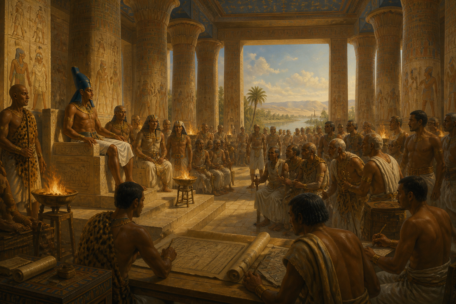 As Thutmose III's reign drew to a close, his legacy as a warrior, builder, and scholar was firmly established. The aging pharaoh, still a commanding presence… As Thutmose III's reign drew to a close, his legacy as a warrior, builder, and scholar was firmly established. The aging pharaoh, still a commanding presence…