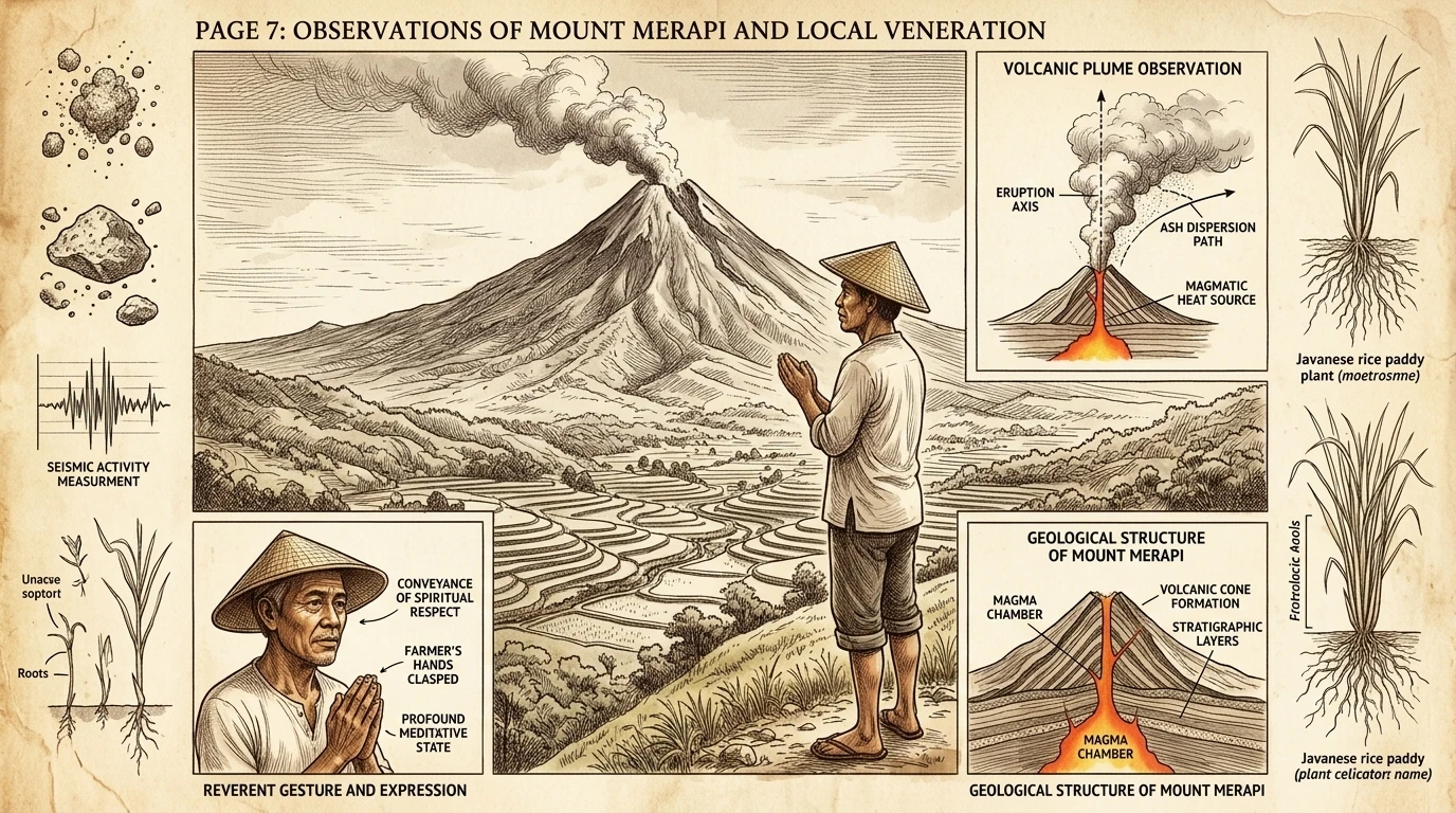 Le mont Merapi, un volcan actif, revêt une profonde signification spirituelle pour le peuple javanais. Les communautés locales offrent des cérémonies pour… Le mont Merapi, un volcan actif, revêt une profonde signification spirituelle pour le peuple javanais. Les communautés locales offrent des cérémonies pour…