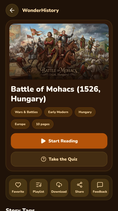 The app — a book, ready to read